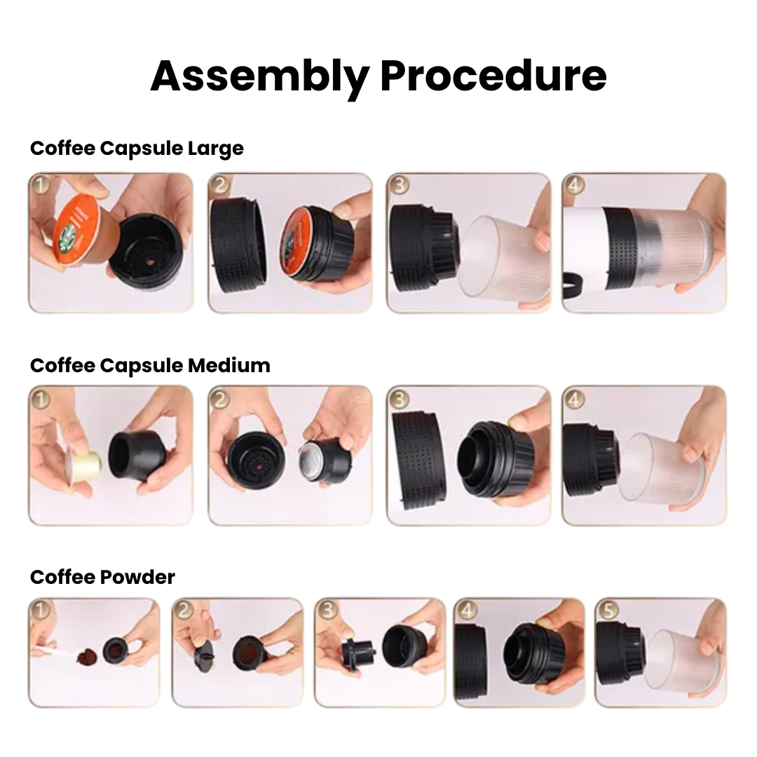 3 in 1 Portable Espresso Coffee Maker